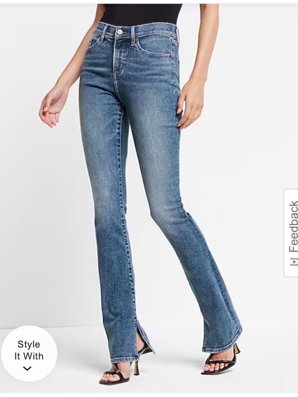 Express skyscraper mid rise jeans